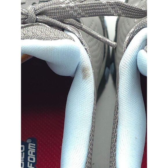 Skechers Air-Cooled Memory Foam Gray Lace-Up Steel Toe Sneakers - Picture 6 of 9